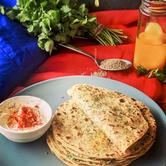 A picture of Ajwain Coriander Paratha.