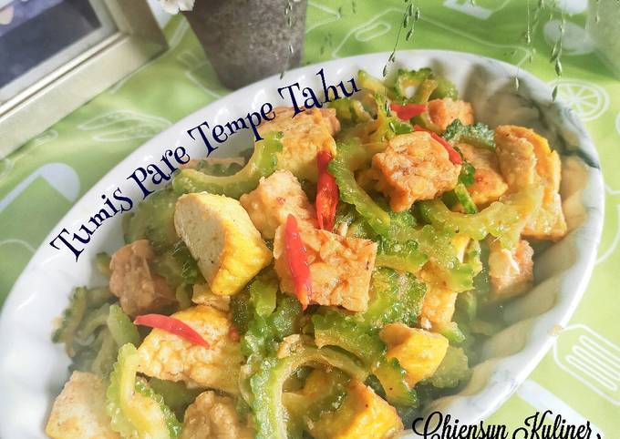 Resep Tumis Pare Tempe Tahu Oleh Chiensyn Kuliner Cookpad