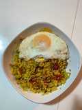 Arroz de Curry, tomate e nozes