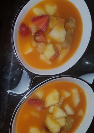 A picture of Pumpkin fruits salad.