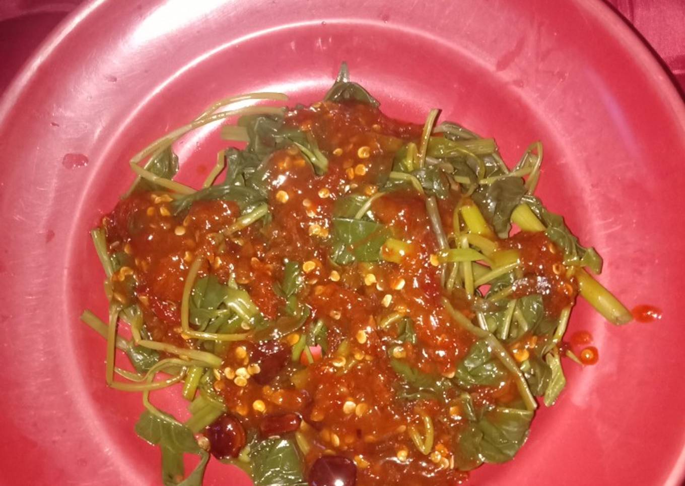 Brambang asem, tempe mendoan, temp gembus (oncom) ala2 Riski AR