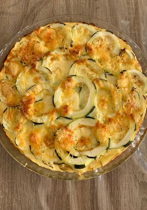 Une photo de Quiche courgettes & pommes de terre sans pâte