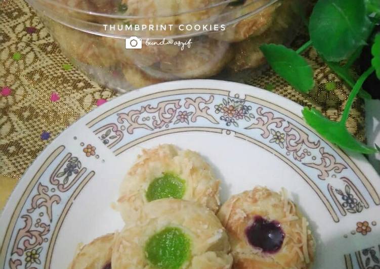 Cara Gampang Membuat Thumbprint cookies Anti Gagal