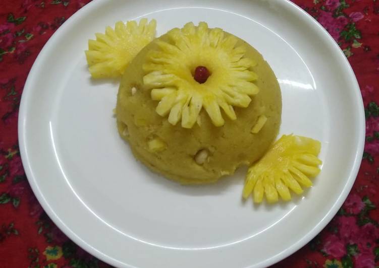 Step-by-Step Guide to Prepare Homemade Pineapple suji halwa