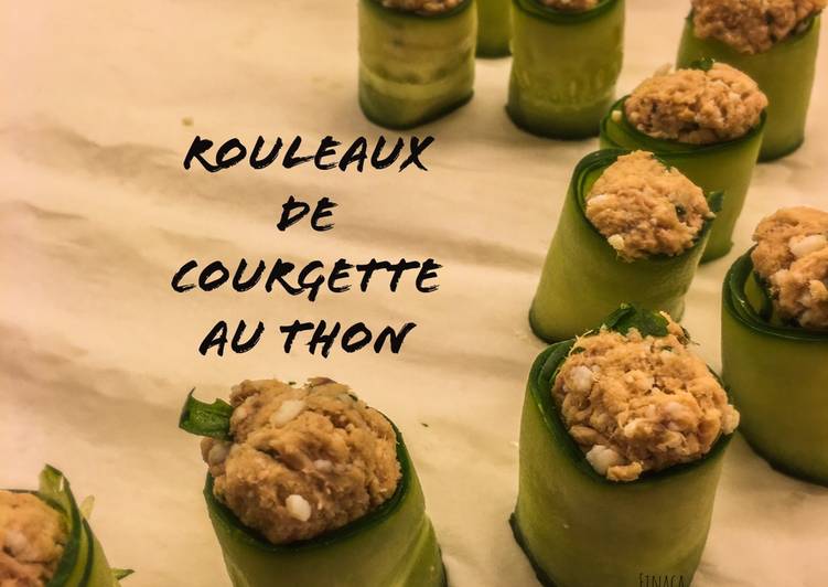 Langkah Mudah untuk Membuat Rouleaux de courgette au thon (Timun Gulung Tuna) Anti Gagal