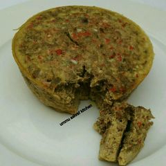 A picture of Egg beef kebab.
