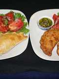 Shrimp, Cheese, and Cilantro Sauce Empanadas