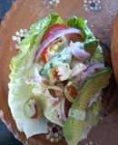 Ensalada con queso asado y aderezo de Kéfir🥗