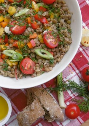 A picture of Spring Lentil Salad.