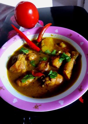 A picture of Chicken curry.