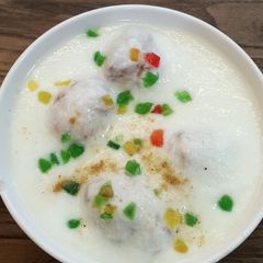 Moong dal dahi vada A picture of Moong dal dahi vada.