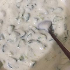 A picture of Yogurt Cucumber 🥒 Salad.