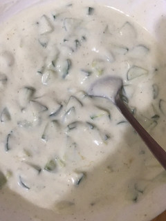 A picture of Yogurt Cucumber 🥒 Salad.