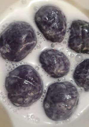 Foto resep Klepon ubi ungu kuah santan
