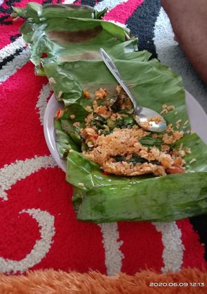 Foto resep Nasi bakar tenggiri