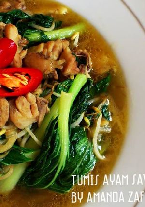 Foto resep Tumis Ayam Sawi Berkuah