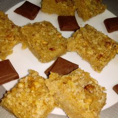 A picture of Pumpkin coco barfi.