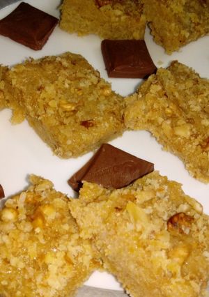 A picture of Pumpkin coco barfi.