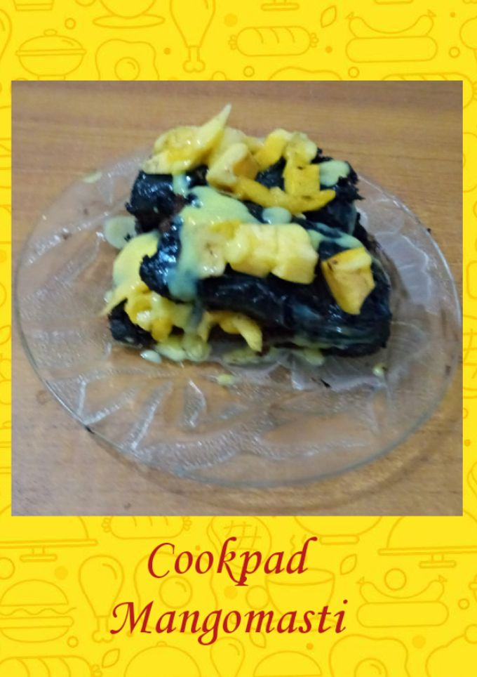 A picture of Mango chocolate Brownie.