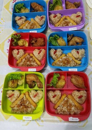 Foto resep Bekal Anak Bento "Nasi Goreng"Lovely" 😍😙