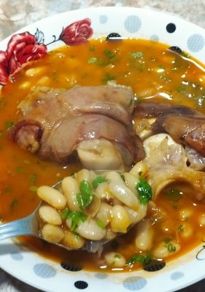 صورة لوصفة لوبيا بيضة 🤤 بالفنازي كرعيين عجل بنة لا تُقاوم 😋😋
