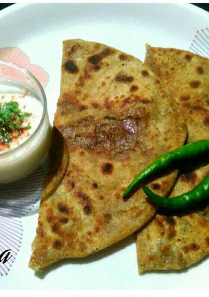 A picture of Onion paratha....