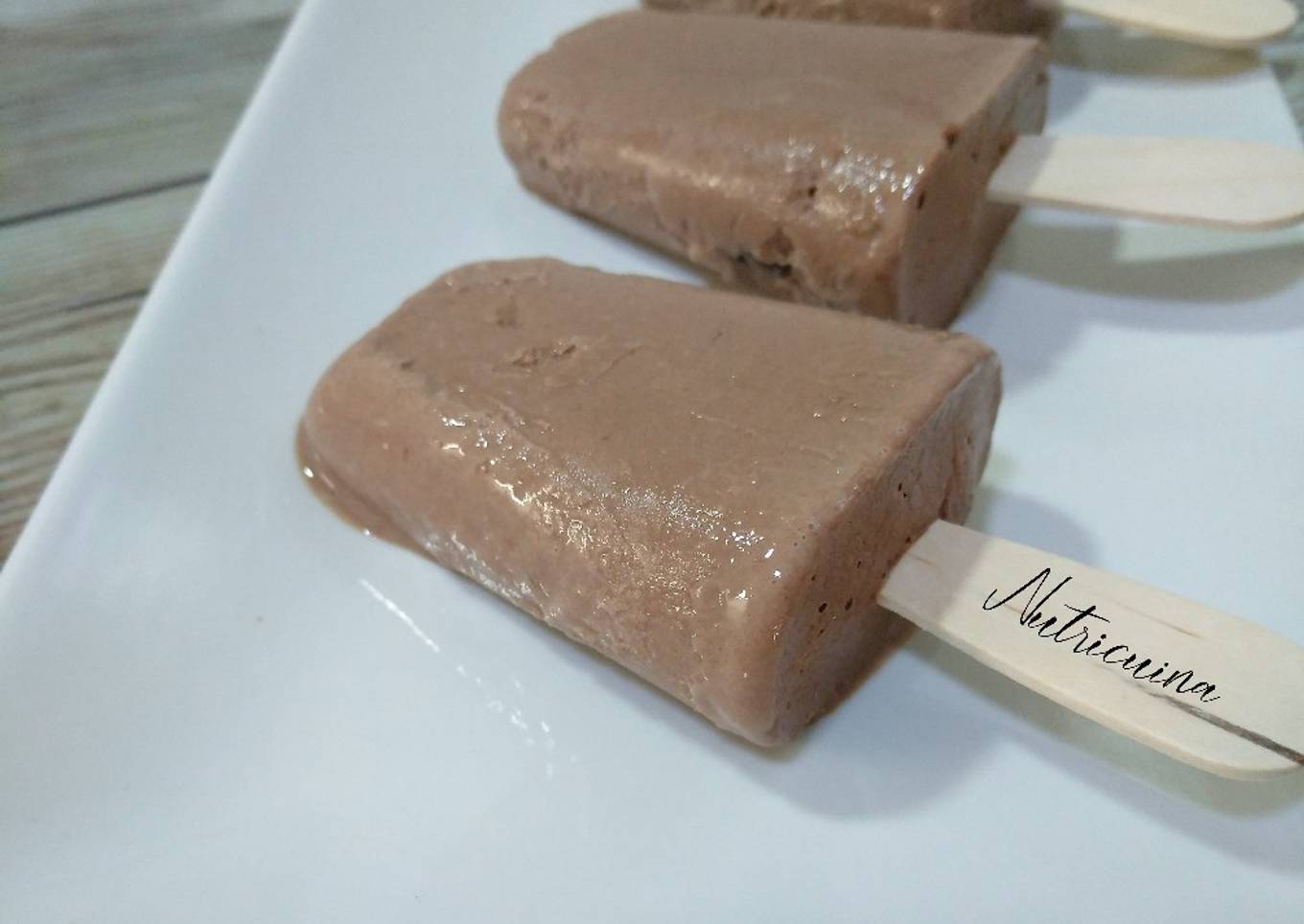 Helado de chocolate saludable