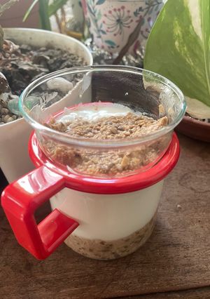Una foto de DESAYUNO RAPIDÍSIMO tipo Tiramisú SALUDABLE ❤️‍🩹