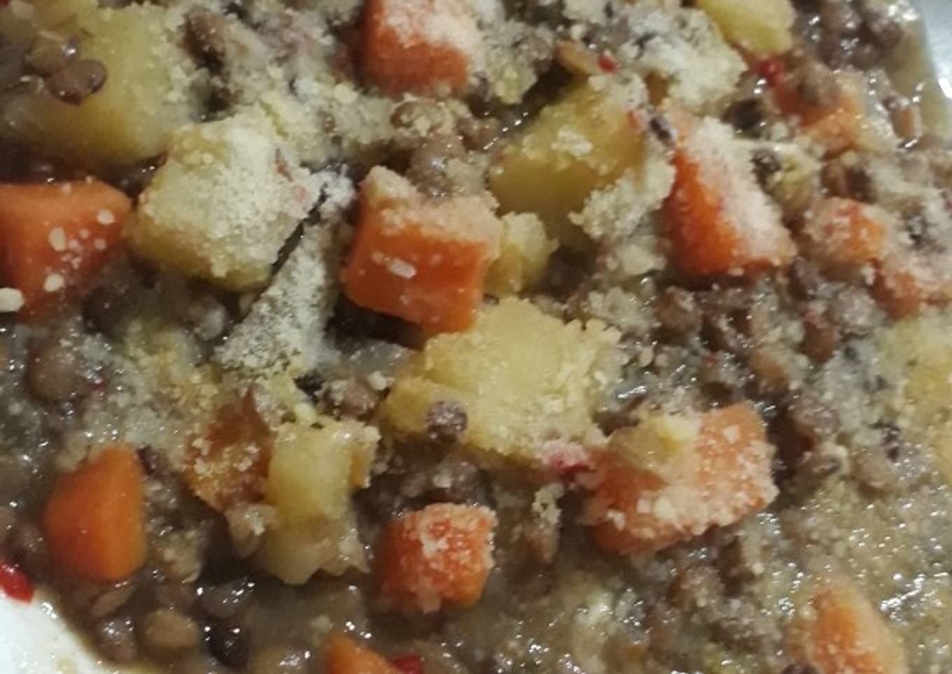 Guiso de lenteja vegetariano!