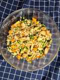 Insalata misto di cereali con pollo