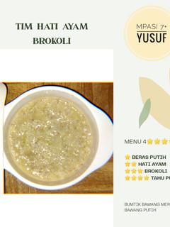 Foto resep MPASI 7+ Tim Hati Ayam Brokoli