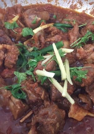 A picture of Peshawri mutton karahi.
