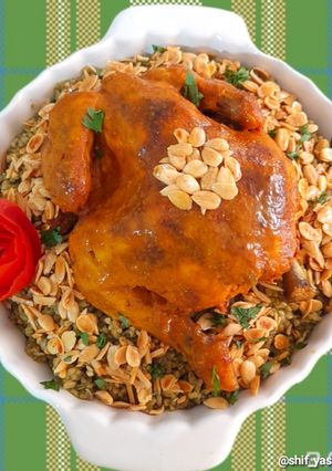 صورة لوصفة الفريكه مع الدجاج المشوي 😍👌