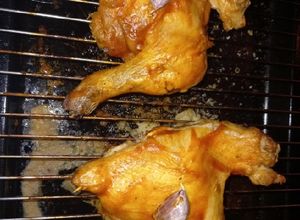 Una foto de Pata y muslo de pollo al horno, con un toque personal