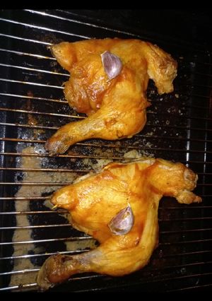 Una foto de Pata y muslo de pollo al horno, con un toque personal