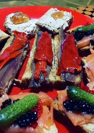 Una foto de Canapés variados
