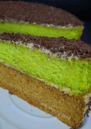 Foto resep Bolu Jadul Pandan-Mocca