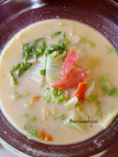 Foto resep Sawi putih kuah santan