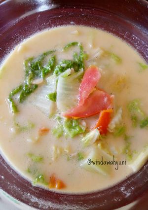 Foto resep Sawi putih kuah santan