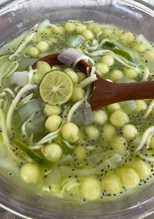 Foto resep Es Bola Melon (Es Kuwut Melon)