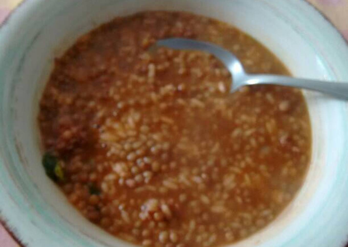 Lentejas con arroz y chorizo.ॐ