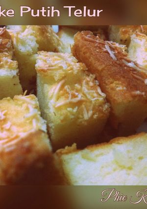 Foto resep Cake putih telur topping keju