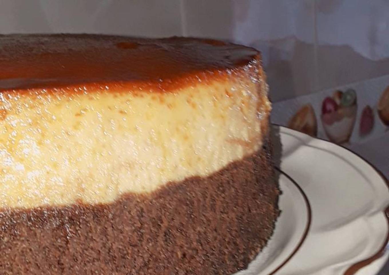 Pastel imposible (chocoflan)