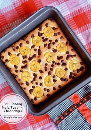 Foto resep Bolu Pisang Keju Topping Chocochips