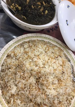 صورة لوصفة ملوخيه ورز مفلفل