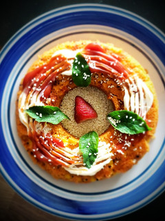 A picture of Guacamole flavored rava spicy DONUT.