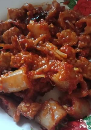 Foto resep Cumi asin balado