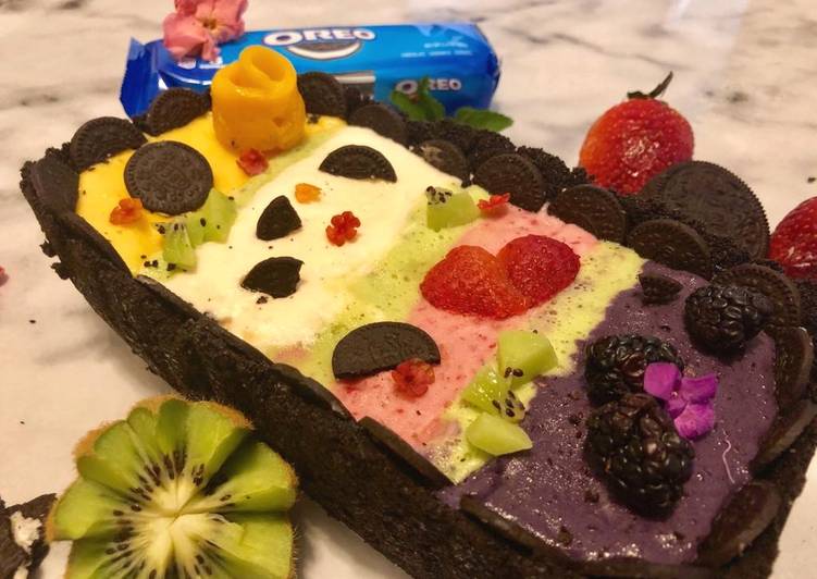 Tropical oreo ice cream tart