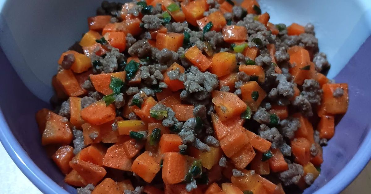 Oseng Daging Wortel (no cooking oil) mudah dan enak