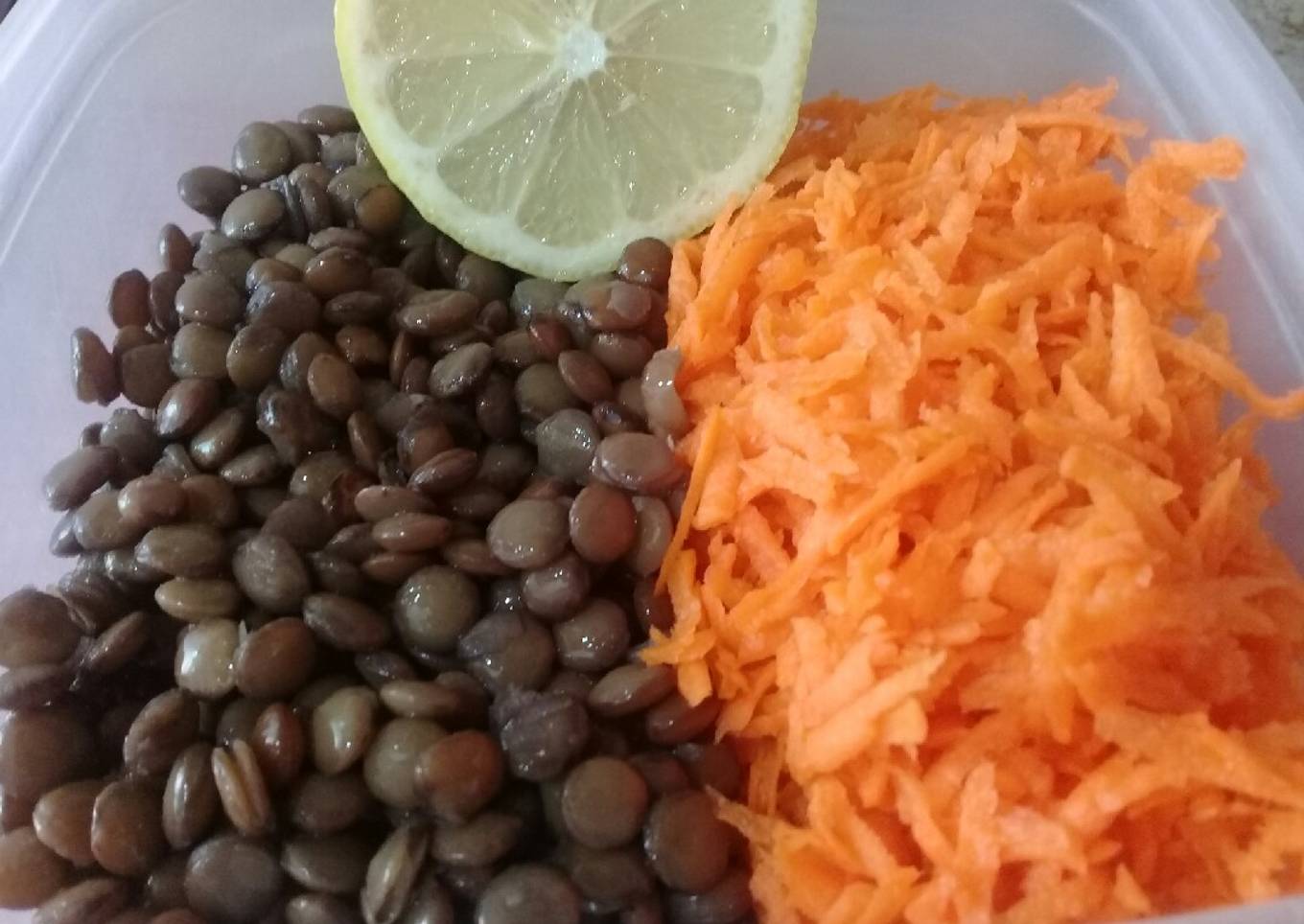 Ensalada lentejas y zanahoria